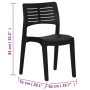 Sillas de jardín 2 unidades polipropileno gris antracita de vidaXL, Sillas de jardín - Ref: Foro24-317728, Precio: 84,43 €, D...