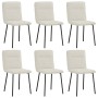 Sillas de comedor 6 unidades de terciopelo crema en Sillas de comedor | Comprar online en Foru.es