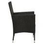 Juego de comedor exterior 5 piezas con cojines ratán negro de vidaXL, Conjuntos de jardín - Ref: Foro24-3094827, Precio: 395,...