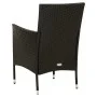Juego de comedor exterior 5 piezas con cojines ratán negro de vidaXL, Conjuntos de jardín - Ref: Foro24-3094827, Precio: 395,...