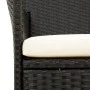 Juego de comedor exterior 5 piezas con cojines ratán negro de vidaXL, Conjuntos de jardín - Ref: Foro24-3094827, Precio: 395,...