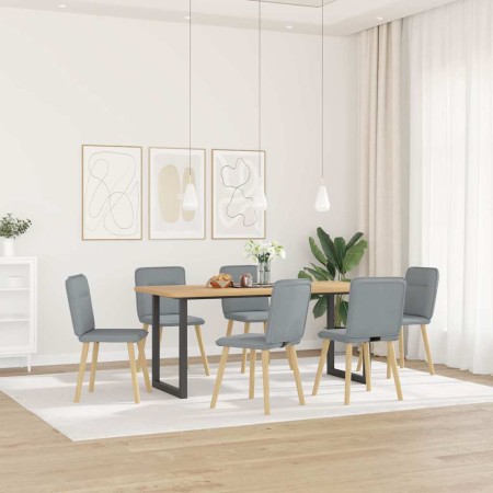 Sillas de comedor 6 unidades de tela gris claro en Sillas de comedor | Comprar online en Foru.es