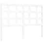Estructura de cama con cabecero madera maciza blanco 140x190 cm de vidaXL, Camas y somieres - Ref: Foro24-3193967, Precio: 13...