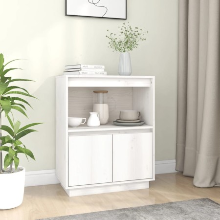 Aparador de madera maciza de pino blanco 60x34x75 cm de vidaXL, Aparadores - Ref: Foro24-813521, Precio: 86,27 €, Descuento: %
