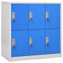 Armarios taquilla 2 uds acero gris claro y azul 90x45x92,5 cm de vidaXL, Taquillas y armarios de almacenamiento - Ref: Foro24...