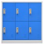 Armarios taquilla 2 uds acero gris claro y azul 90x45x92,5 cm de vidaXL, Taquillas y armarios de almacenamiento - Ref: Foro24...