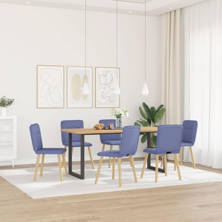 Sillas de comedor 6 uds tela azul jeans en Sillas de comedor | Comprar online en Foru.es