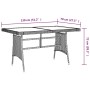 Mesa de jardín ratán PE y acacia maciza negro 130x70x72 cm de vidaXL, Mesas de jardín - Ref: Foro24-318693, Precio: 163,02 €,...