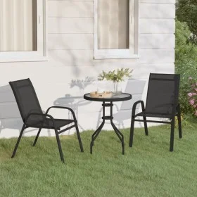 Juego de bistro de jardín de 3 piezas negro de vidaXL, Conjuntos de jardín - Ref: Foro24-318774, Precio: 141,85 €, Descuento: %