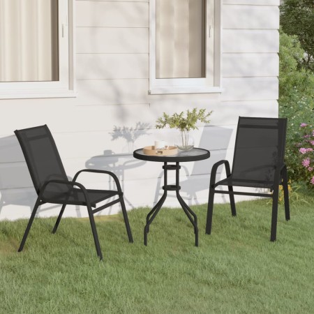 Juego de bistro de jardín de 3 piezas negro de vidaXL, Conjuntos de jardín - Ref: Foro24-318774, Precio: 144,58 €, Descuento: %