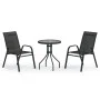 Juego de bistro de jardín de 3 piezas negro de vidaXL, Conjuntos de jardín - Ref: Foro24-318774, Precio: 141,85 €, Descuento: %