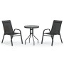 Juego de bistro de jardín de 3 piezas negro de vidaXL, Conjuntos de jardín - Ref: Foro24-318774, Precio: 144,58 €, Descuento: %