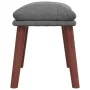 Reposapiés de tela gris claro 45x29,5x35 cm de vidaXL, Otomanas - Ref: Foro24-341457, Precio: 36,24 €, Descuento: %