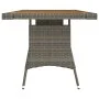 Mesa de jardín ratán PE y acacia maciza gris 160x70x72 cm de vidaXL, Mesas de jardín - Ref: Foro24-318697, Precio: 176,67 €, ...