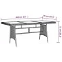 Mesa de jardín ratán PE y acacia maciza gris 160x70x72 cm de vidaXL, Mesas de jardín - Ref: Foro24-318697, Precio: 176,67 €, ...