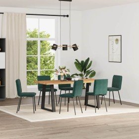 Sillas de comedor 6 unidades terciopelo verde oscuro en Sillas de comedor | Comprar online en Foru.es