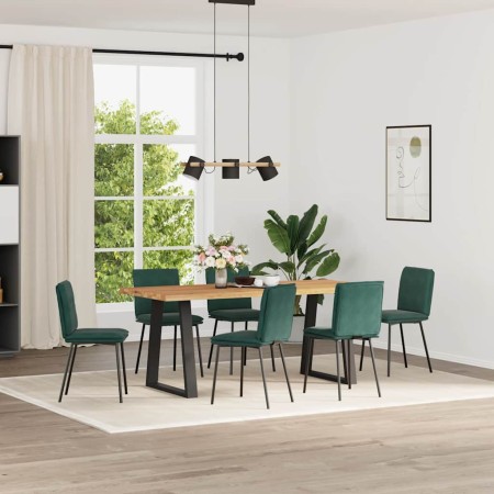 Sillas de comedor 6 unidades terciopelo verde oscuro en Sillas de comedor | Comprar online en Foru.es