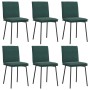 Sillas de comedor 6 unidades terciopelo verde oscuro en Sillas de comedor | Comprar online en Foru.es