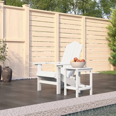 Silla de jardín Adirondack con mesa HDPE blanco de vidaXL, Sillas de jardín - Ref: Foro24-3095700, Precio: 229,03 €, Descuent...