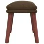 Reposapiés de tela marrón 45x29,5x35 cm de vidaXL, Otomanas - Ref: Foro24-341460, Precio: 36,01 €, Descuento: %