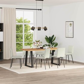 Sillas de comedor 6 unidades de terciopelo crema en Sillas de comedor | Comprar online en Foru.es