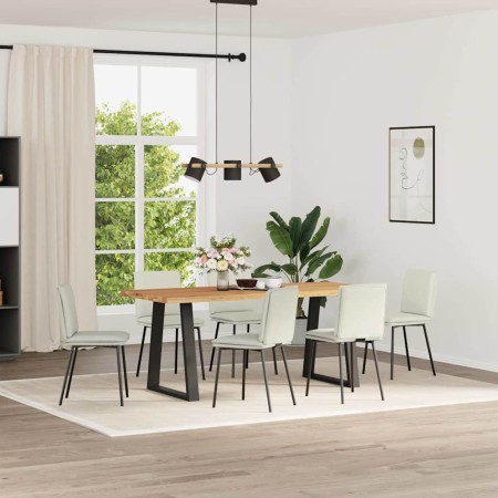 Sillas de comedor 6 unidades de terciopelo crema en Sillas de comedor | Comprar online en Foru.es