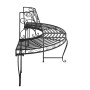 Banco de jardín semicircular de acero negro 160 cm de vidaXL, Bancos de jardín - Ref: Foro24-318824, Precio: 196,55 €, Descue...