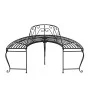 Banco de jardín semicircular de acero negro 160 cm de vidaXL, Bancos de jardín - Ref: Foro24-318824, Precio: 190,02 €, Descue...