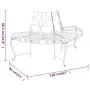 Banco de jardín semicircular de acero negro 160 cm de vidaXL, Bancos de jardín - Ref: Foro24-318824, Precio: 190,02 €, Descue...