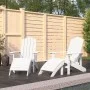 Sillas de jardín Adirondack 2 uds con reposapiés HDPE blanco de vidaXL, Sillas de jardín - Ref: Foro24-3095696, Precio: 343,0...