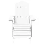 Sillas de jardín Adirondack 2 uds con reposapiés HDPE blanco de vidaXL, Sillas de jardín - Ref: Foro24-3095696, Precio: 343,0...