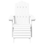 Sillas de jardín Adirondack 2 uds con reposapiés HDPE blanco de vidaXL, Sillas de jardín - Ref: Foro24-3095696, Precio: 412,1...