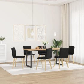 Sillas de comedor giratorias 6 unidades tela negras en Sillas de comedor | Comprar online en Foru.es