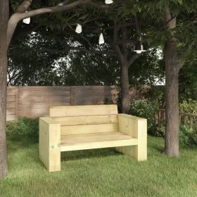 Banco de jardín de madera de pino impregnada 139 cm de vidaXL, Bancos de jardín - Ref: Foro24-318427, Precio: 195,35 €, Descu...