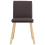 Sillas de comedor 6 unidades tela marrón oscuro en Sillas de comedor | Comprar online en Foru.es