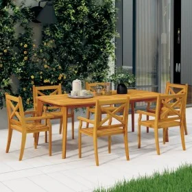 Garten-Esszimmerstühle, 6 Stück, massives Akazienholz von vidaXL, Gartenstühle - Ref: Foro24-3098661, Preis: 424,26 €, Rabatt: %