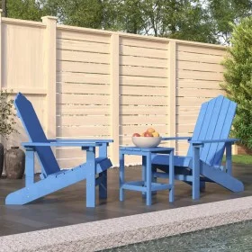 Sillas de jardín Adirondack con mesa HDPE azul aguamarina de vidaXL, Sillas de jardín - Ref: Foro24-3095707, Precio: 388,29 €...