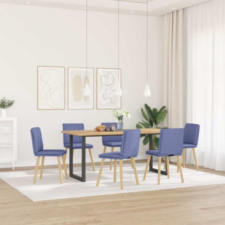 Sillas de comedor 6 uds tela azul jeans en Sillas de comedor | Comprar online en Foru.es