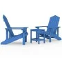 Sillas de jardín Adirondack con mesa HDPE azul aguamarina de vidaXL, Sillas de jardín - Ref: Foro24-3095707, Precio: 388,29 €...