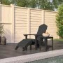 Silla de jardín Adirondack reposapiés mesa HDPE gris antracita de vidaXL, Sillas de jardín - Ref: Foro24-3095709, Precio: 255...