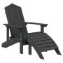 Silla de jardín Adirondack reposapiés mesa HDPE gris antracita de vidaXL, Sillas de jardín - Ref: Foro24-3095709, Precio: 255...