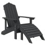Silla de jardín Adirondack reposapiés mesa HDPE gris antracita de vidaXL, Sillas de jardín - Ref: Foro24-3095709, Precio: 268...