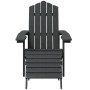 Silla de jardín Adirondack reposapiés mesa HDPE gris antracita de vidaXL, Sillas de jardín - Ref: Foro24-3095709, Precio: 268...