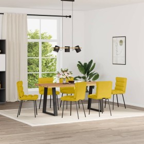 Sillas de comedor 6 unidades terciopelo amarillo en Sillas de comedor | Comprar online en Foru.es