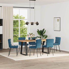 Sillas de comedor 6 unidades terciopelo azul en Sillas de comedor | Comprar online en Foru.es