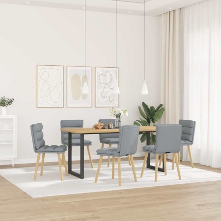 Sillas de comedor 6 unidades de tela gris claro en Sillas de comedor | Comprar online en Foru.es