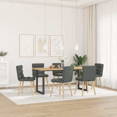 Sillas de comedor 6 unidades tela gris oscuro en Sillas de comedor | Comprar online en Foru.es