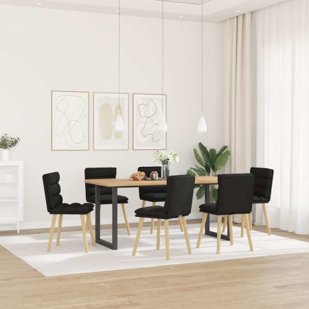 Sillas de comedor giratorias 6 unidades tela negras en Sillas de comedor | Comprar online en Foru.es