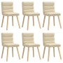 Sillas de comedor 6 unidades tela color crema en Sillas de comedor | Comprar online en Foru.es