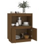 Aparador de madera maciza de pino marrón miel 60x34x75 cm de vidaXL, Aparadores - Ref: Foro24-813523, Precio: 57,29 €, Descue...